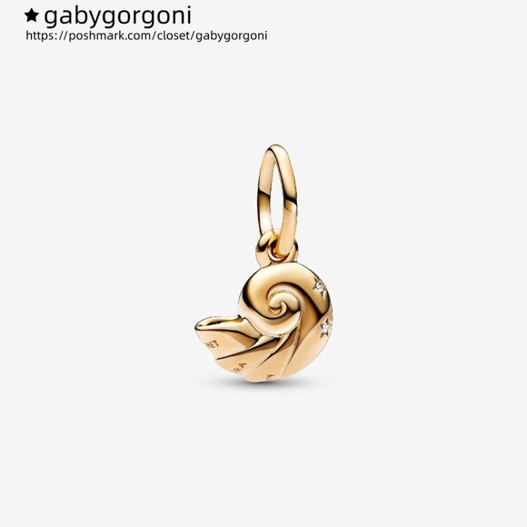 Pandora Disney The Little Mermaid Enchanted Shell Dangle Charm - Picture 1 of 5